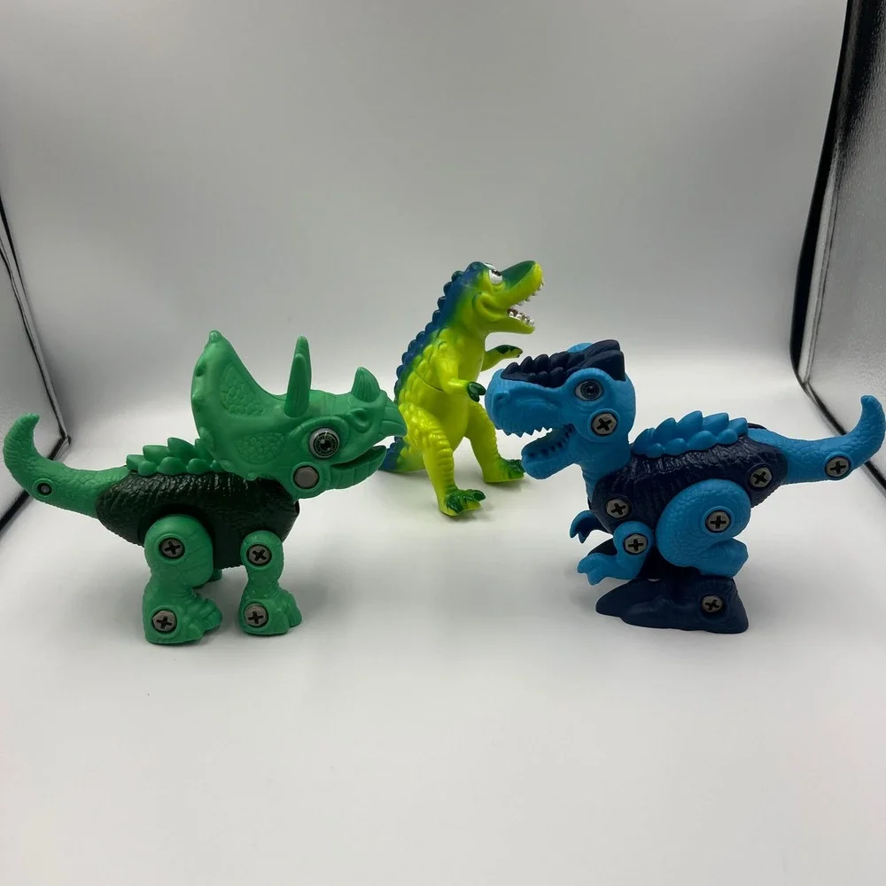 Take Apart Dinosaur Toys STEM Building Set 2pc wiith an‎ Extra T-Rex Toy